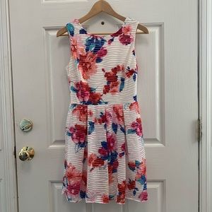 Sleeveless Black Dress with Floral Print